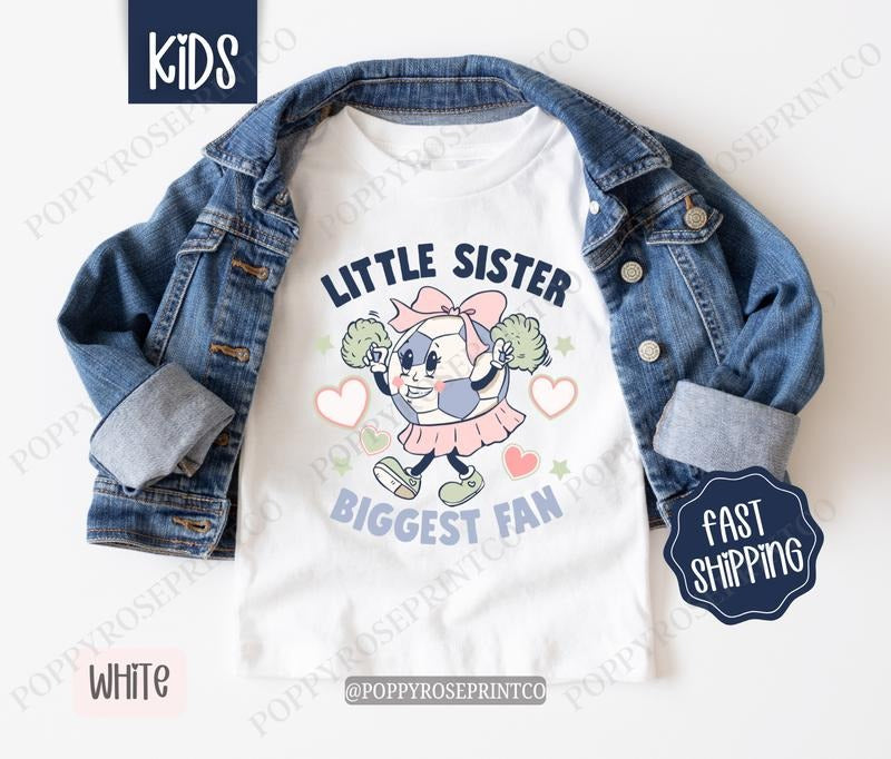 Little Sister Soccer Shirt, Children's Soccer Tee, Sports Sister Shirt, Youth Sister Soccer Tee