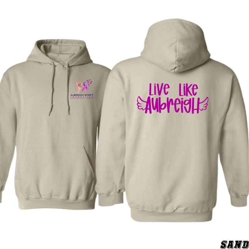 Live Like Aubreigh Hoodie - Inspiring Message Design, Perfect for Spreading Positivity, Ideal for Everyday Comfort, Soft and Stylish, Unisex Hoodie for Men and Women Menswear Sweaters