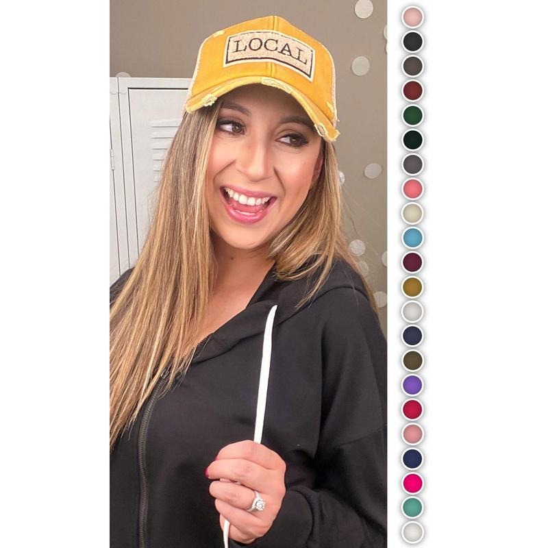 Local Chenille Vintage Hat - Retro Hometown Pride #LocalVibes #VintageHat #ChenilleStyle