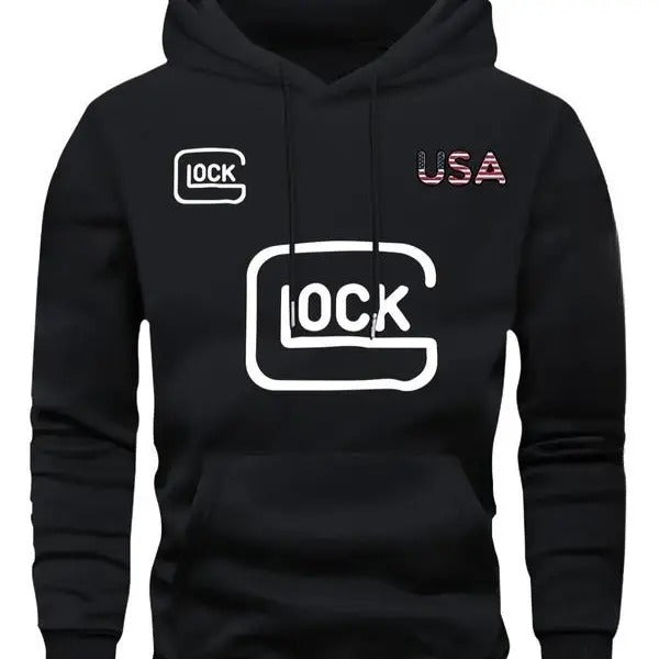 Lock USA Hoodie, In Glock We Trust Shirt, Sarcastic Graphic Tee, Unisex Classic Cotton Tee All Sizes, For Him, For Her...