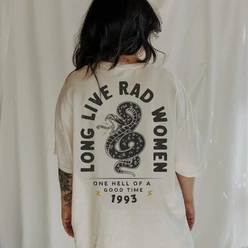 Long Live Rad Women Tee, Trendy aesthetic boho tshirt, feminist girl power shirt. Sweatshirt, Hoodie, Comfort Colors