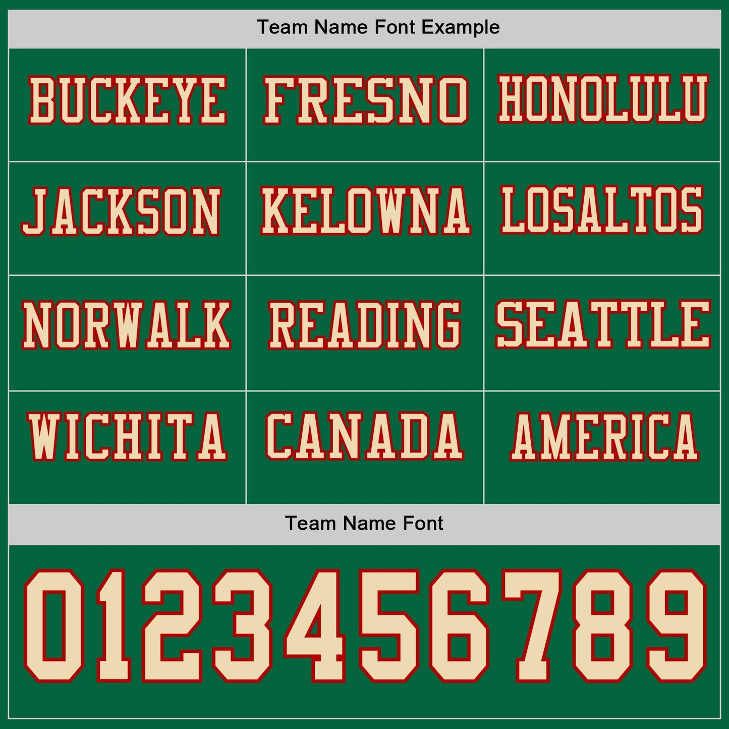 Custom Kelly Green Cream-Red Long Sleeve Authentic Football Jersey T-Shirts, Hoodie, Sweatshirt | WearSparks.com (Image 3)