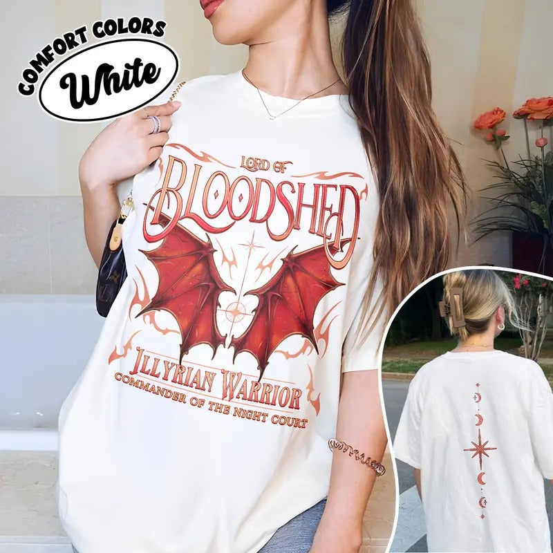 Lord Of BloodShed Comfort Color Shirts, Cassian SJM Book Merch Inspired, The Bat Boys Night Court Fan Velraris Tee, SJM Universe Streetwear