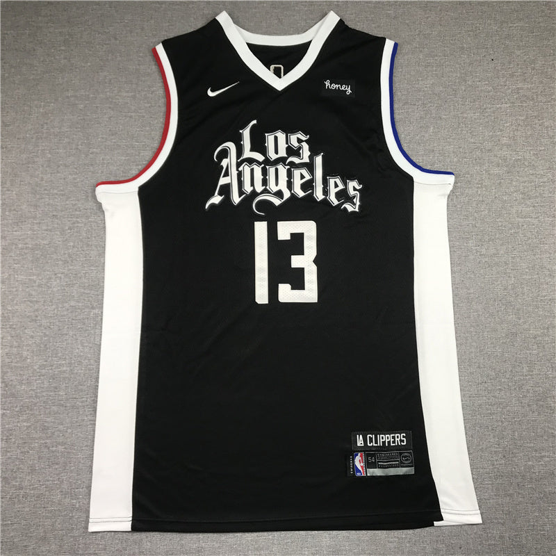 Los Angeles Clippers #13 Paul George 21 New Clippers 13 Black City Edition Style 2