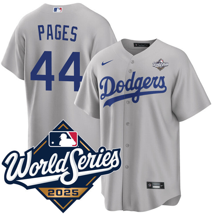 Los Angeles Dodgers #44 Andy Pages Alternate 2025 Road World Series Jersey