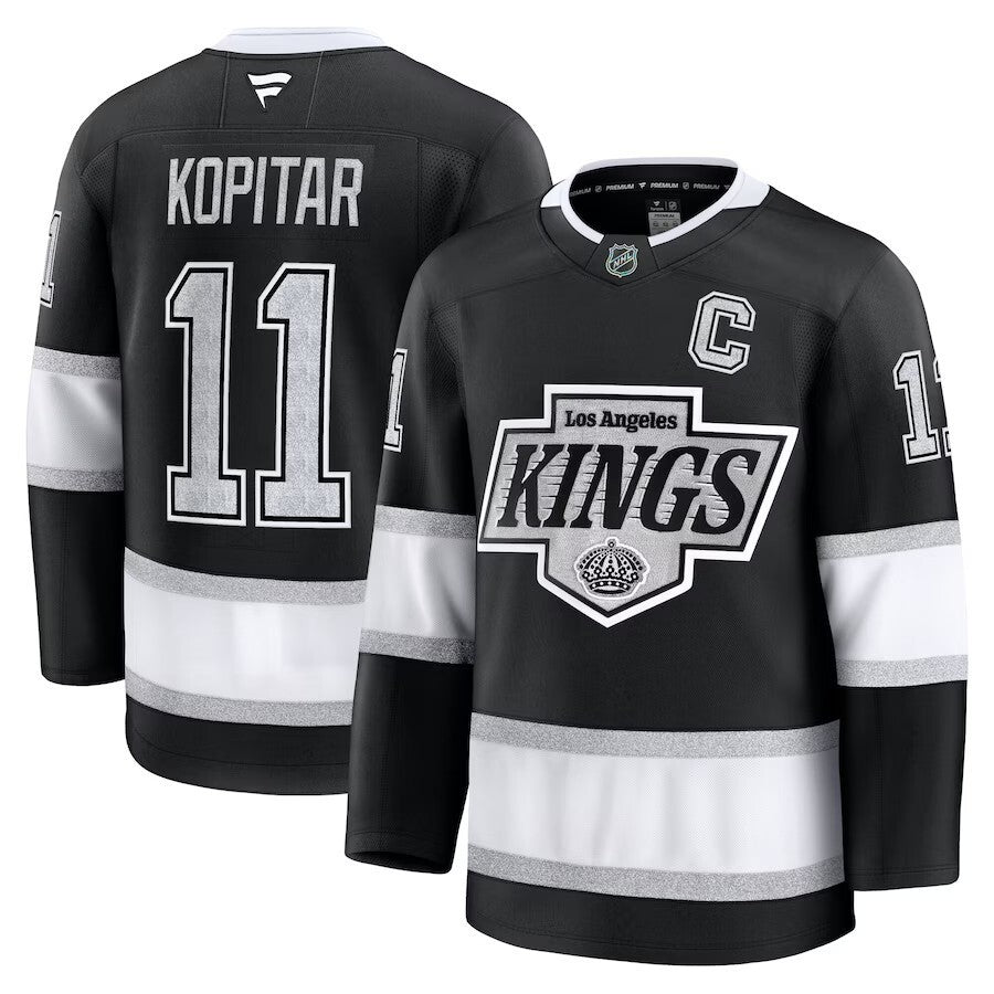 Los Angeles Kings #11 Anze Kopitar Home Premium Jersey - Black