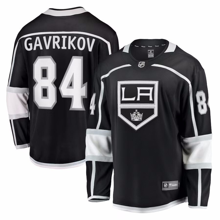 Los Angeles Kings #84 Vladislav Gavrikov Branded Home Breakaway Jersey - Black