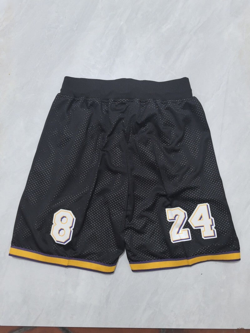 Los Angeles Lakers Lakers Black Retro Shorts Style 1