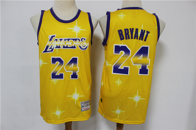 Los Angeles Lakers #24 Kobe Bryant Lakers 24 # Yellow Print Edition Jersey