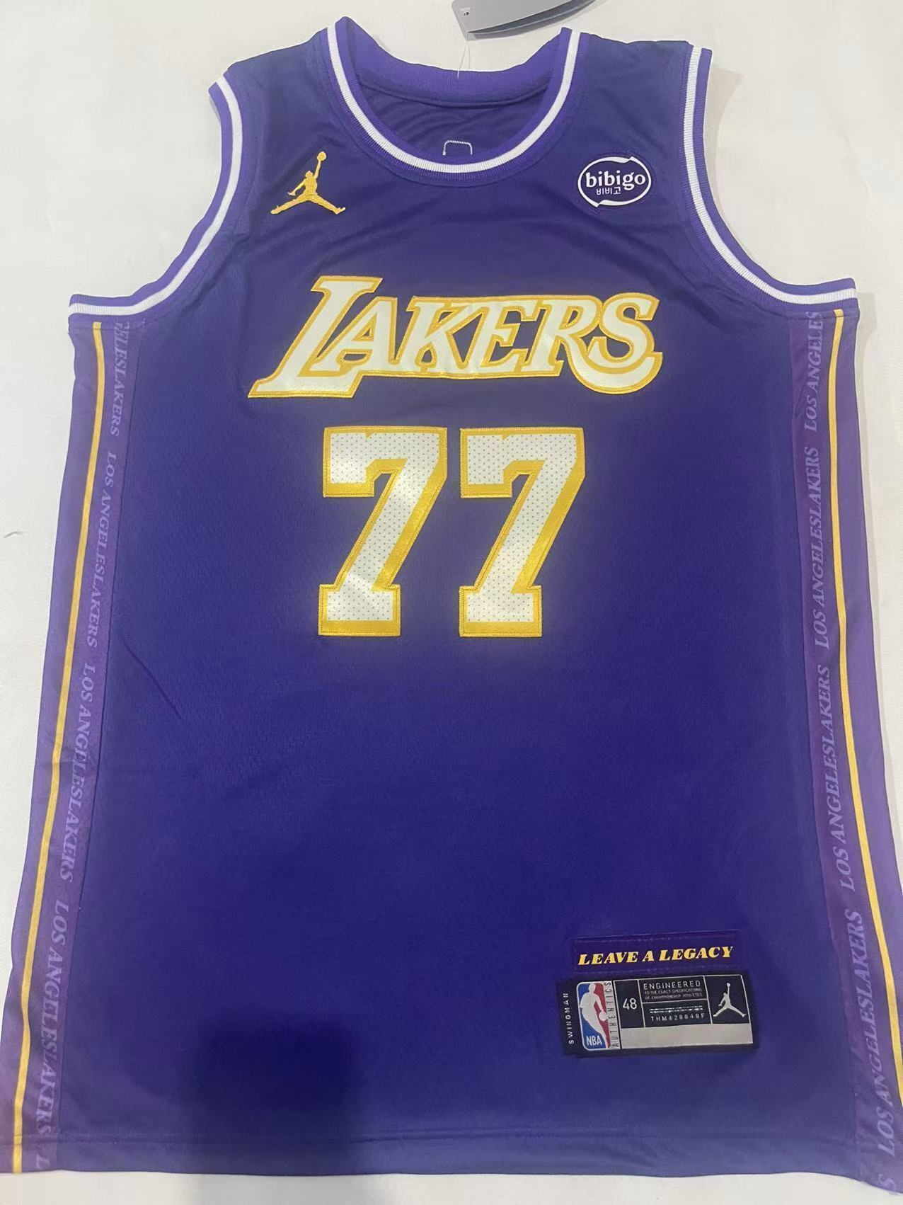 Los Angeles Lakers #77 Luka Dončić Lakers 77 # Purple Style 2