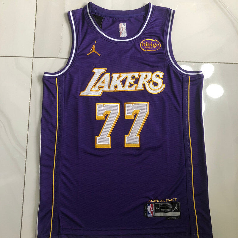 Los Angeles Lakers #77 Luka Doncic 26 Lakers 77 # Purple Flyers XS-XXL Style 2