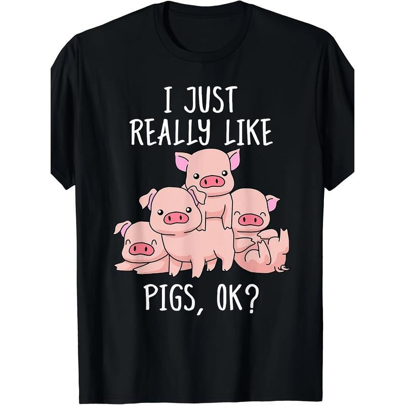 Love Pig T-Shirt Gifts Pigs Tshirt Men Cute Swine T-Shirt - made in usa Hoodie, Sweatshirt | WearSparks.com