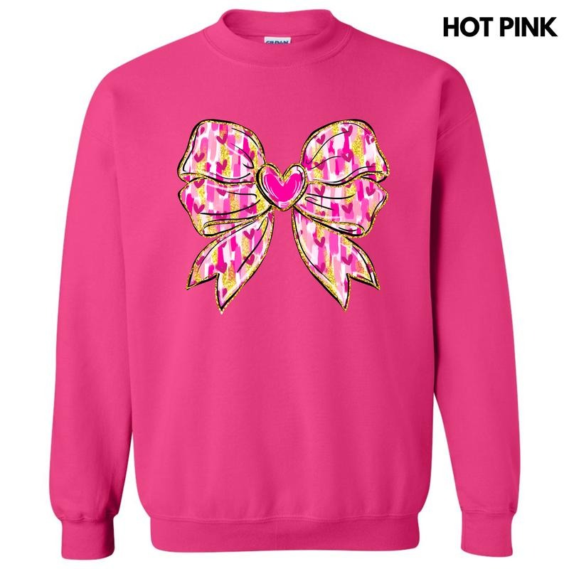 Love You Heart Bow Sweatshirt 'NLB'