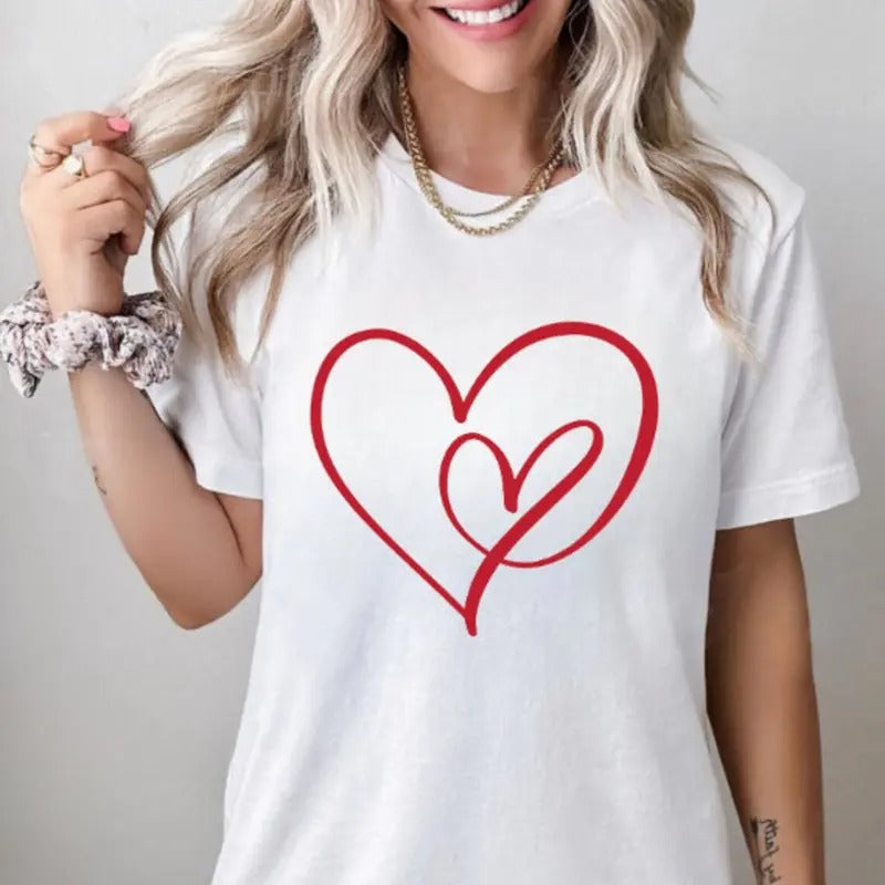 Love Yourself Heart Sweatshirts, Hearth Valentines Shirt,Heart Art Line Shirt, Valentine T-Shirt, Couple Heart Women, Religious Couples Sweatshirt, Hodie and Sweater, T-Shirt