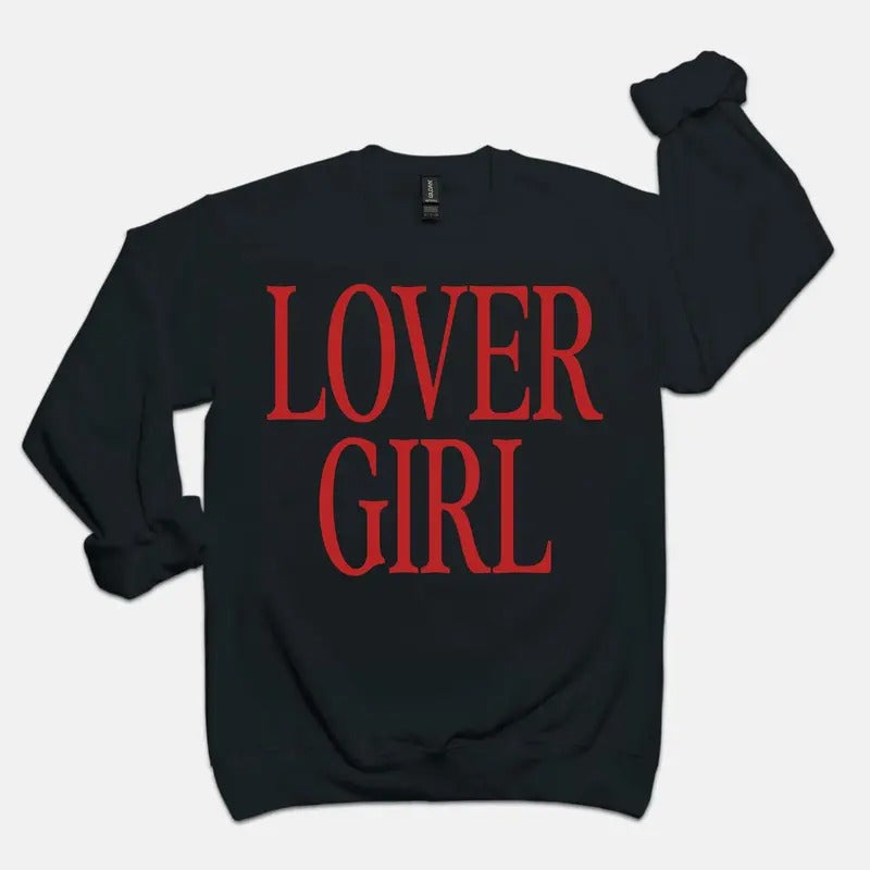Lover Girl Crewneck Sweatshirt, Aesthetic trendy valentines sweatshirt, Valentine gift