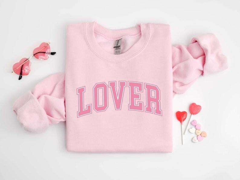 Lover Sweatshirt, Lover Valentines Sweater, Valentines Day Hoodie, Cute Valentine Gift Hoodie and Sweater; T-shirt Cotton Menswear