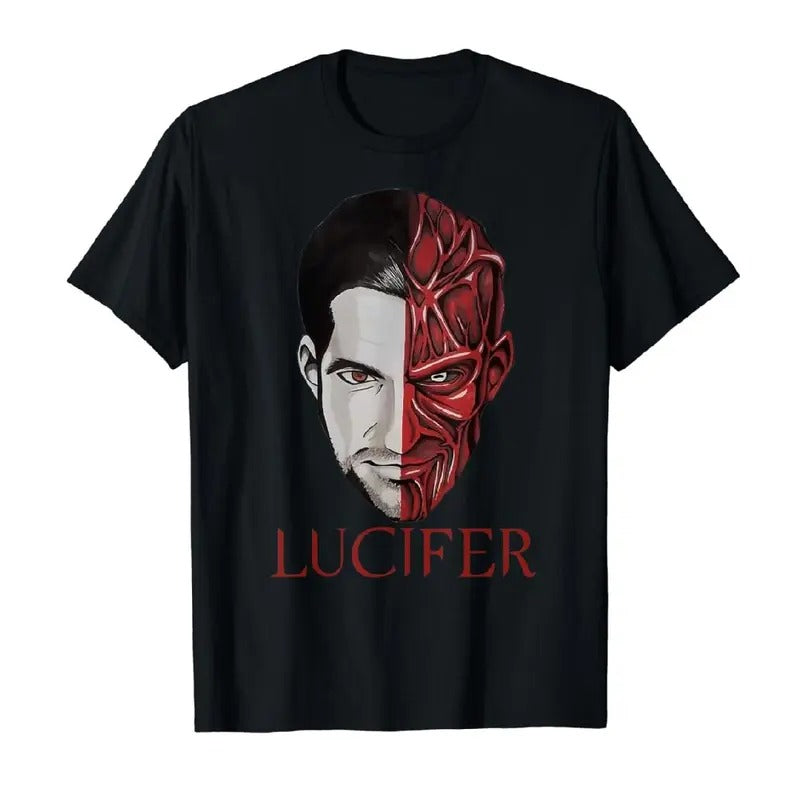 Lucifer Morningstar Devil Face T-Shirt Perfect Satanic Gift For Fans Shirt, Lord Of Hell Movies Tshirt unisex shirt