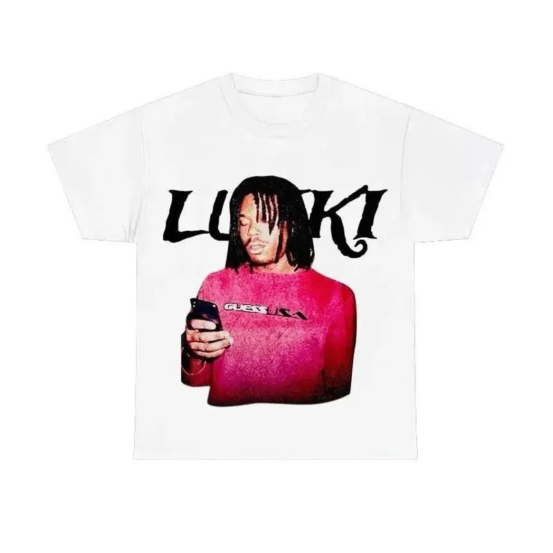 Lucki Rapprt Big Face Graphic T-Shirt Top Shortsleeve Streetwear Sweatshirt, Hoodie | WearSparks.com