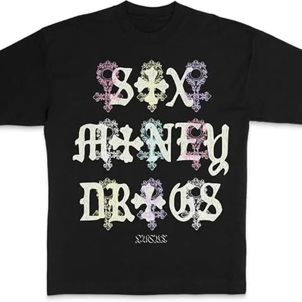 Lucki Repeating Logo Merch T-Shirt Women Men Summer Cosplay Tshirt Short Sleeve Tee Menswear Top, Crewneck, Tropical , Streetwear, Underwear, Bestie, Casual