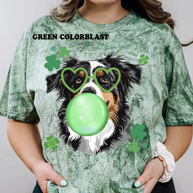 Lucky Dog Australian Shepherd Shirt ~ Unisex Apparel Relaxed Fit Printed In The USA Clothing Womenswear Casual Comfort Cotton Boho