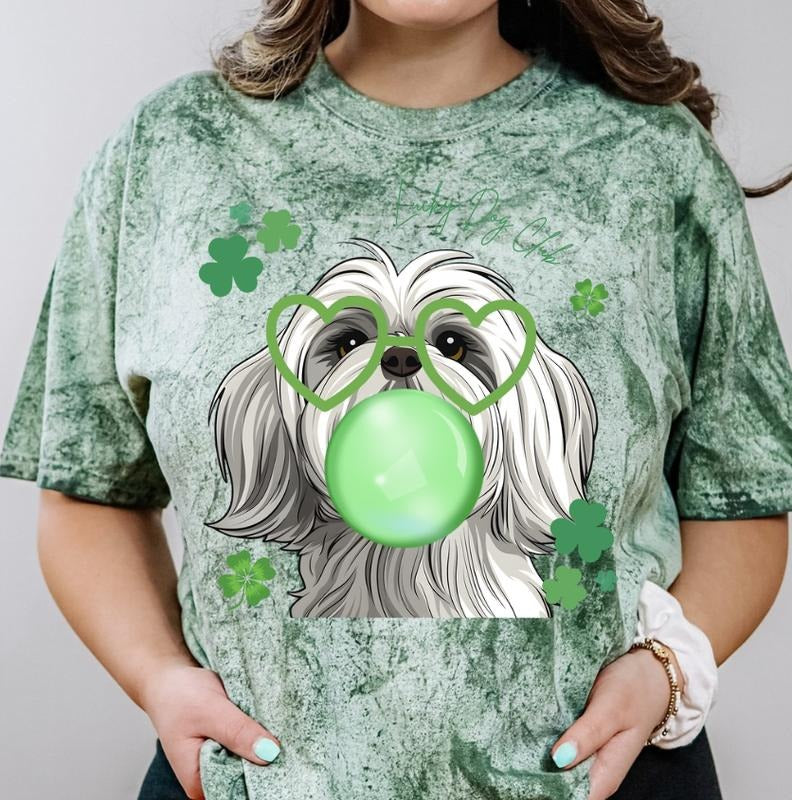 Lucky Dog Maltese Shirt ~ Unisex Apparel Relaxed Fit Printed In The USA Clothing Womenswear Casual Comfort Cotton Top Athletic Boho Chic