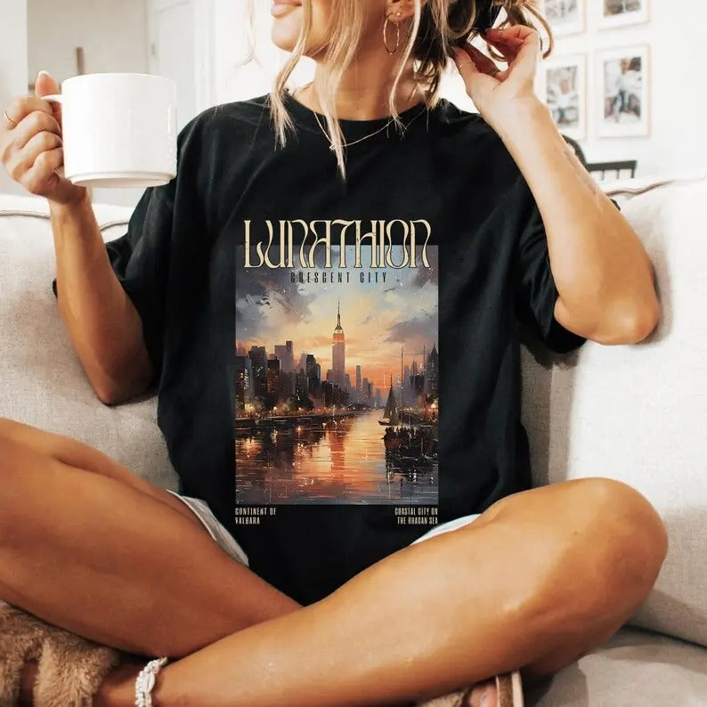 Lunathion Shirt, Crescent City Hunt Athalar Bryce Quinlan, Crescent City Shirt, Passport Travel, Acotar SJM Licensed Merch