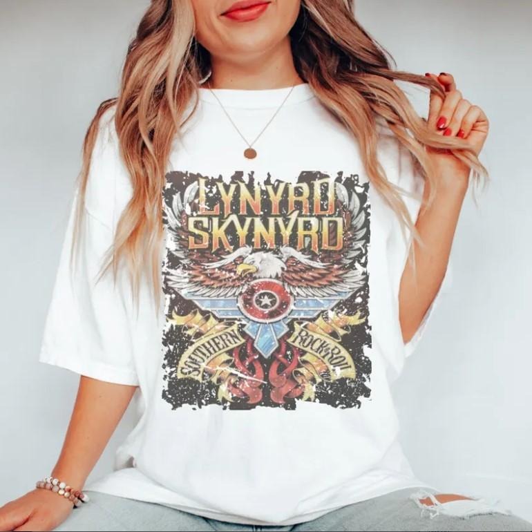 Lynyrd Skynyrd Tshirt Free Bird Shirt Rock Shirt Retro Band Tee 80s band tee