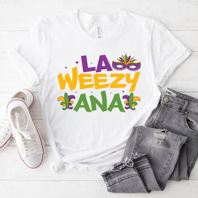 Lz Weezy Ana, Mardi Gras Sweatshirt, Louisiana Mardi Gras Sweater, Fat Tuesday Shirt, Mardi Gras Gift, Louisiana Crewneck Sweatshirt