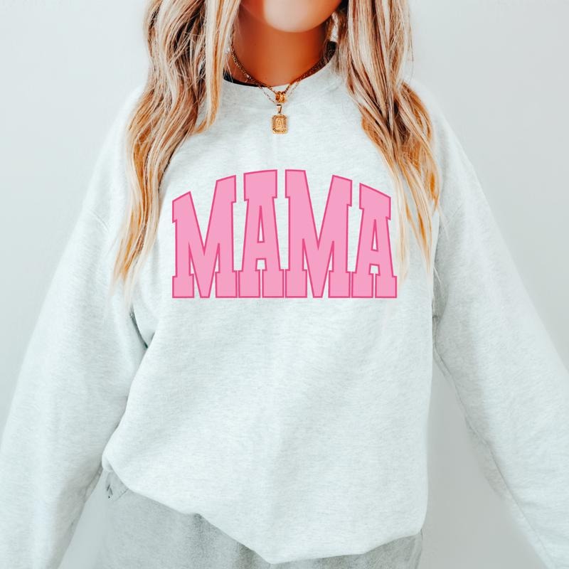 MAMA SWEATSHIRT, MOTHER'S DAY GIFT, CASUAL COTTON CREWNECK HOODIE, WOMENS SWEATSHIRT Comfort Fit