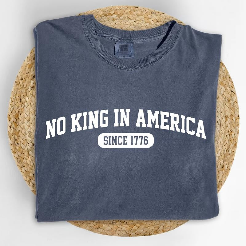 MAPTEES No Kings In America Comfort Colors Shirt, Protect Democracy T-shirt, Human Rights Graphic Tee, Activist Unisex Tee, Liberal Democrat Shirt