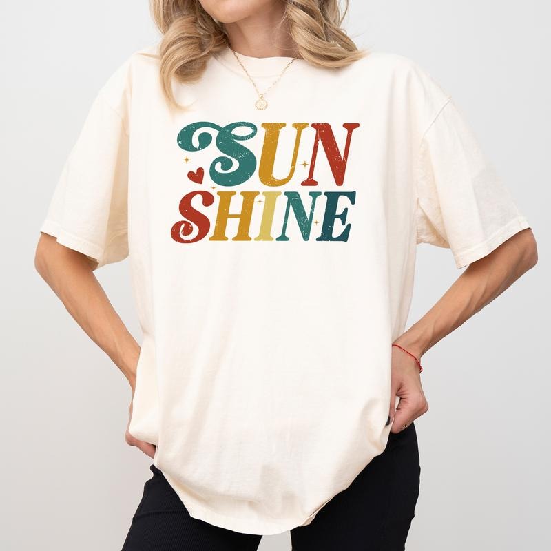 MAPTEES Sunshine Comfort Colors Shirt, Beach Vibes T-shirt, Beach Vibes Graphic Tee, Summer Outfits, Vacation Clothing, Summer Gift For Her