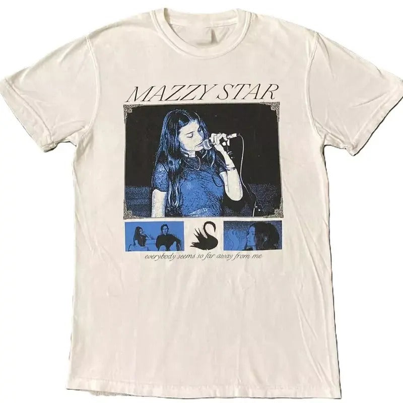 MAZZY STAR Band White All Size T-Shirt Men Women gift unisex cotton Shirt