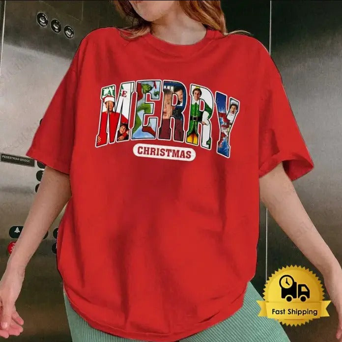 MERRY Christmas 90s Movies T-Shirt, Christmas Shirt