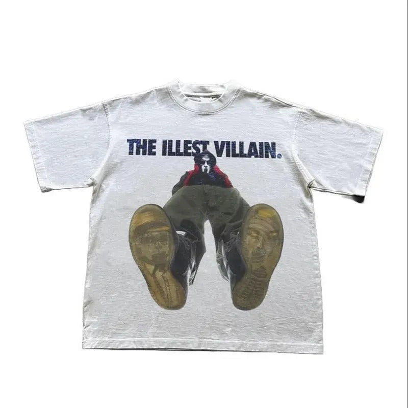 MF Doom The Illest Villain T-shirt, Vintage 90s style top clothing, Unisex graphic Streetwear shirts