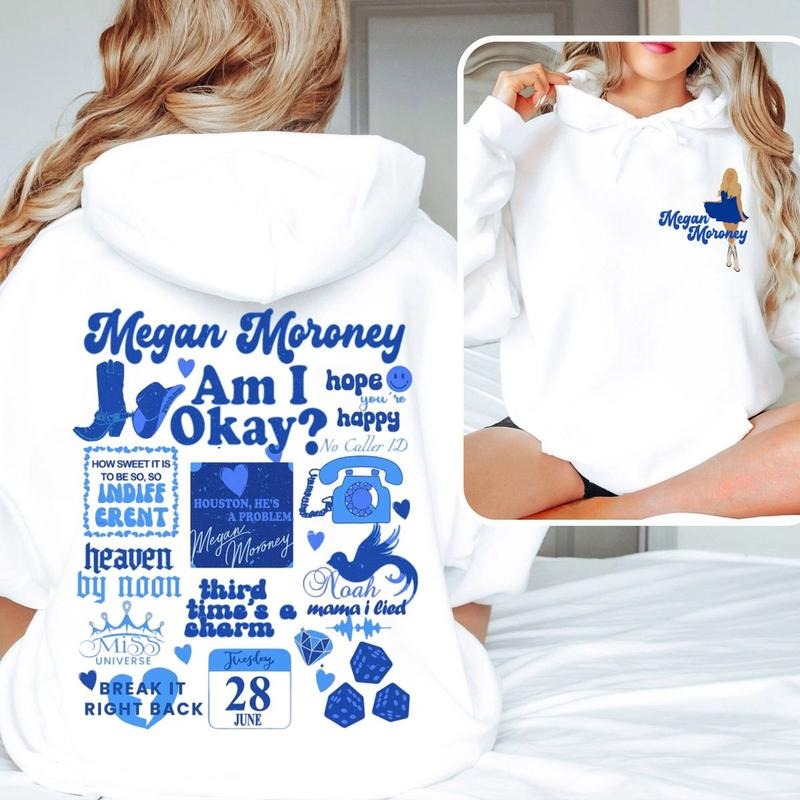 MM Am I Ok Tour Hoodie 2 Sided, Meg Country Cowgirl Fan Top, Concert Outfit, Unisex Sweater Pullover Tee