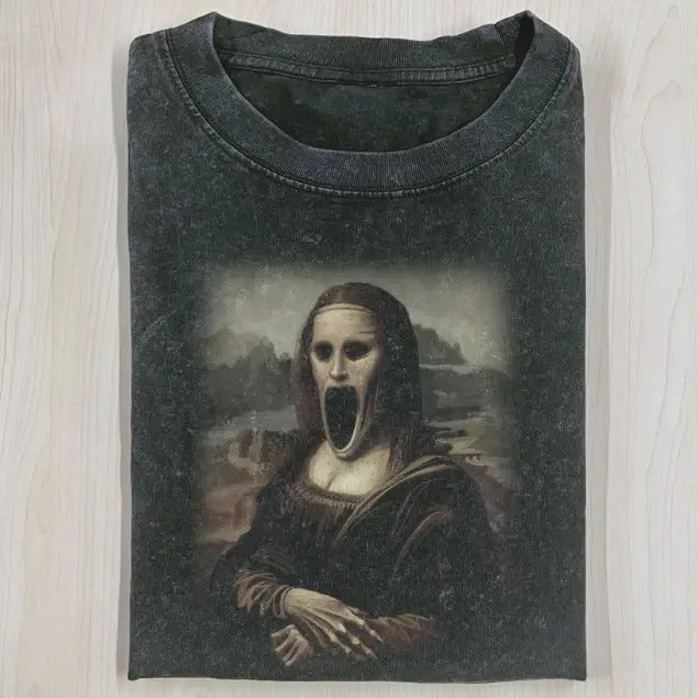 MONA LISA HORROR TEE, Halloween Shirt, Horror Shirt, Unisex T-Shirt, Gift For Men Women