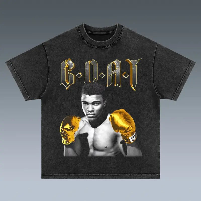 MUHAMMAD ALI Boxing T-shirt, Boxer Tee, Sports Shirt, Athletic Tee, Fitness Gift, Workout T-shirt Crewneck Clothing Cotton Menswear