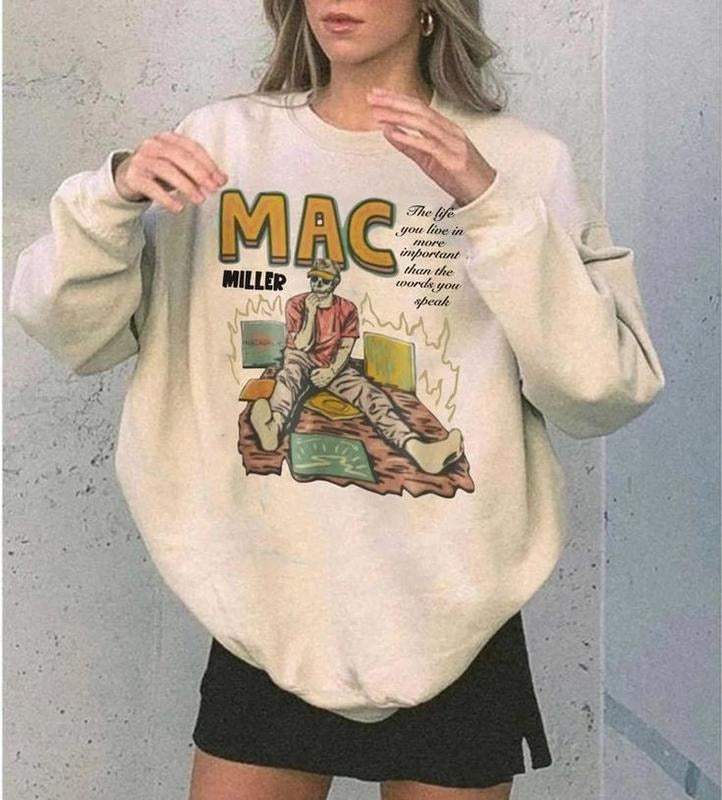 Mac M Vintage 90s Sweatshirt, Vintage Rap Sweatshirt, Mac Self Care Sweatshirt, Mac Swimming Sweatshirt