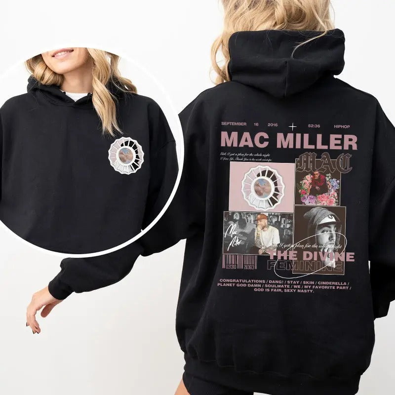 Mac Miller The Divine Feminine 2 Sided Hoodie, Mac Miller Shirt, Mac Miller Album, Mac Miller Merch, Mac Miller Tour, Swimming Cotton Sweatshirt