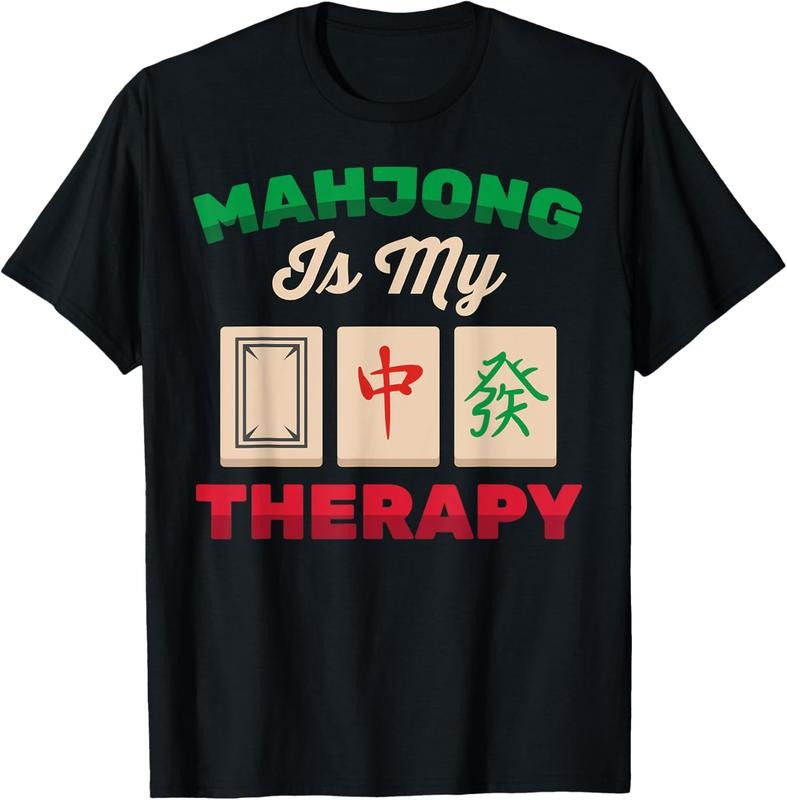 Mahjong - Mahjong Is My Therapy - Family Game T-Shirt