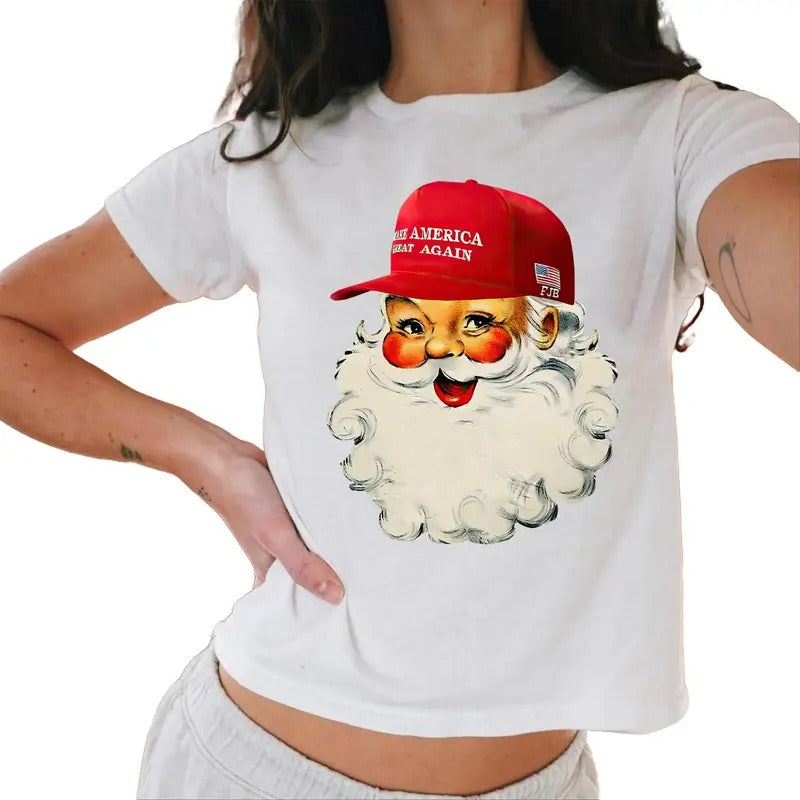 Make Christmas Great Again Trump Christmas Baby Tee, Gift For Republican Mom,Republican Gifts Cc21 Fabric Fit Casual Comfort