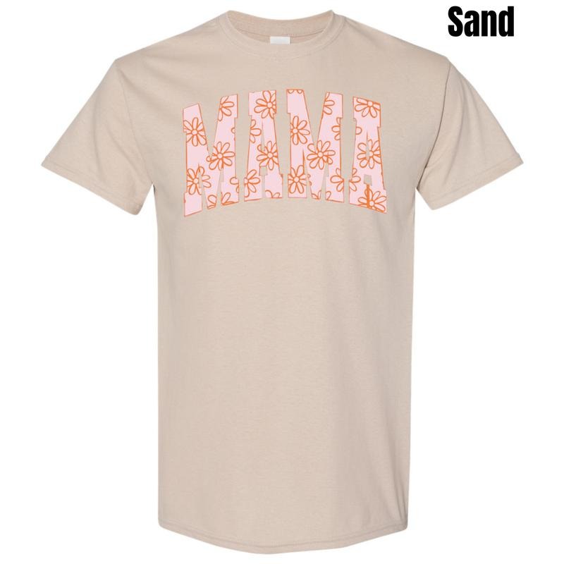Mama Retro Flowers Gildan Short Sleeve T-Shirt Hoodie, Sweatshirt | WearSparks.com