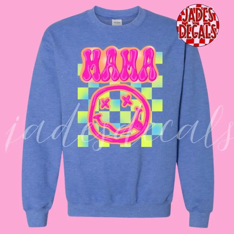 Mama Retro Sweatshirt Gildan Oversized Crewneck Sweatshirt, Hoodie, Comfort Colors