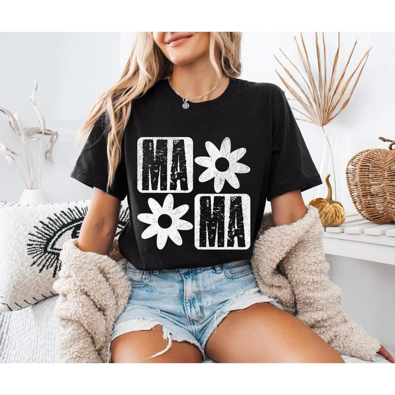 Mama Shirt, Floral Mother Sweater, Retro Mama Shirt, Mother's Day Tee, Mom Life Shirt, Your Mama Shirt, Sweet Mom Tee,...