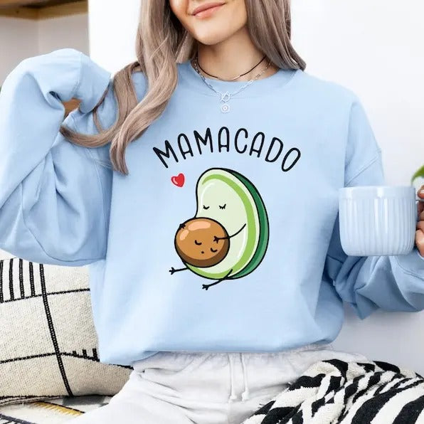 Mamacado Sweatshirt, Baby Announcement Shirt, New Mom Gift, Pregnancy Reveal Shirt, Mama Sweatshirt, Baby Shower Gift, Avocado Shirt