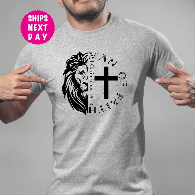 Man Of Faith Shirt Aesthetic Christian Shirt Men's Religious Sweatshirt Bible Verse Shirt Christian Gifts For Him Jesus Shirt sweater and hoodie