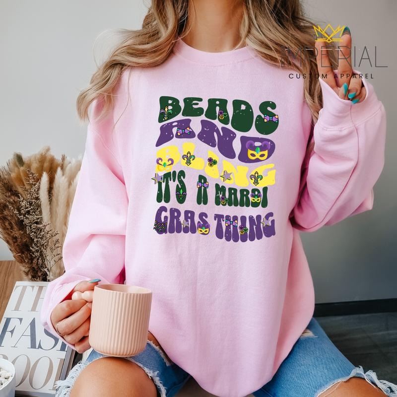 Mardi Gras Louisiana Sweatshirt, Mardi Gras 2024 Sweatshirt, Mardi Sweatshirt, Louisiana Sweatshirtstyle{n002}2...