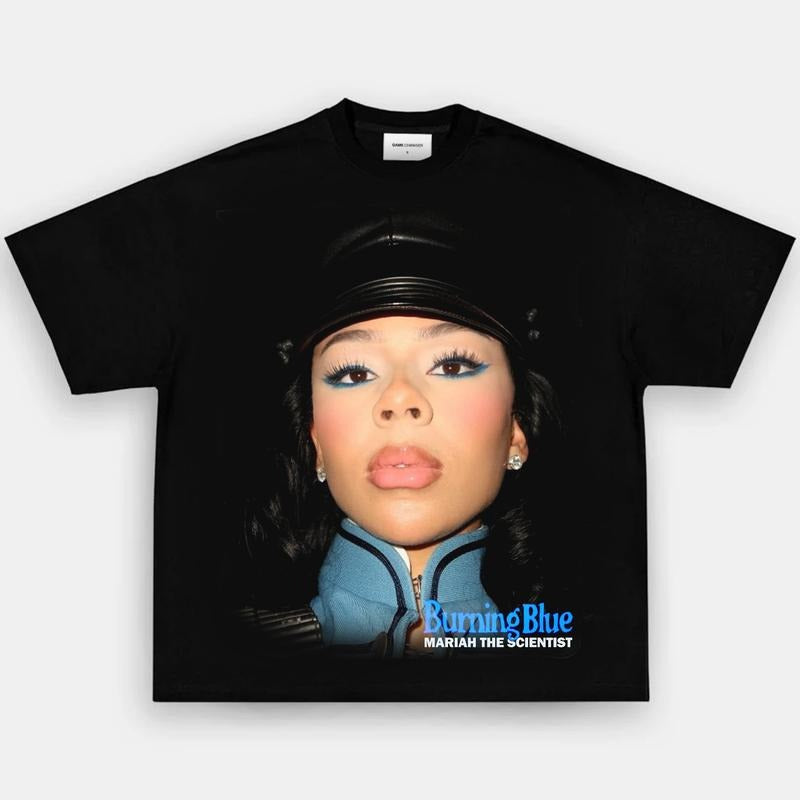 Mariah Burning Blue Casual T-Shirt Unisex Music Streetwear Styles