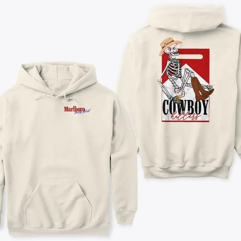 Marlboro Wild West Cowboy Killers Shirt Hoodie Outfit Ideas | Wild West Shirt | Marlboro Shirt | Retro Cowboy Rodeo Shirt Classic Cotton Sweaters