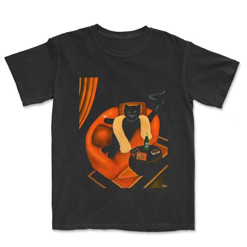 Martin Leman Cat- Money talks T-Shirt, Cat Love Vintage Graphic Tee, Cute Cat Shirt, Women's T-shirts Streetwear Top